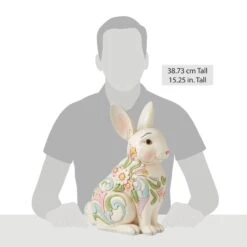 Enesco Gift Planter White Floral Rabbit(Planter White Floral Rabbit) -Enesco Gift 6016933 20