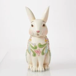 Enesco Gift Planter White Floral Rabbit(Planter White Floral Rabbit) -Enesco Gift 6016933 5
