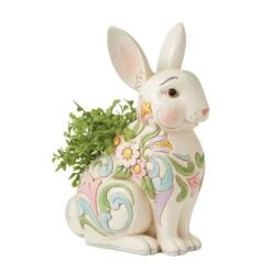 Enesco Gift Planter White Floral Rabbit(Planter White Floral Rabbit) -Enesco Gift 6016933 8
