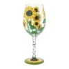 Enesco Gift Sunflower Wine Glass(Sunflower Wine Glass)