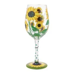 Enesco Gift Sunflower Wine Glass(Sunflower Wine Glass)