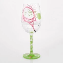 Enesco Gift I Luv Luv Tennis Wine Glass(I Luv Luv Tennis Wine Glass) -Enesco Gift 6016985 3