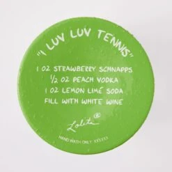 Enesco Gift I Luv Luv Tennis Wine Glass(I Luv Luv Tennis Wine Glass) -Enesco Gift 6016985 6
