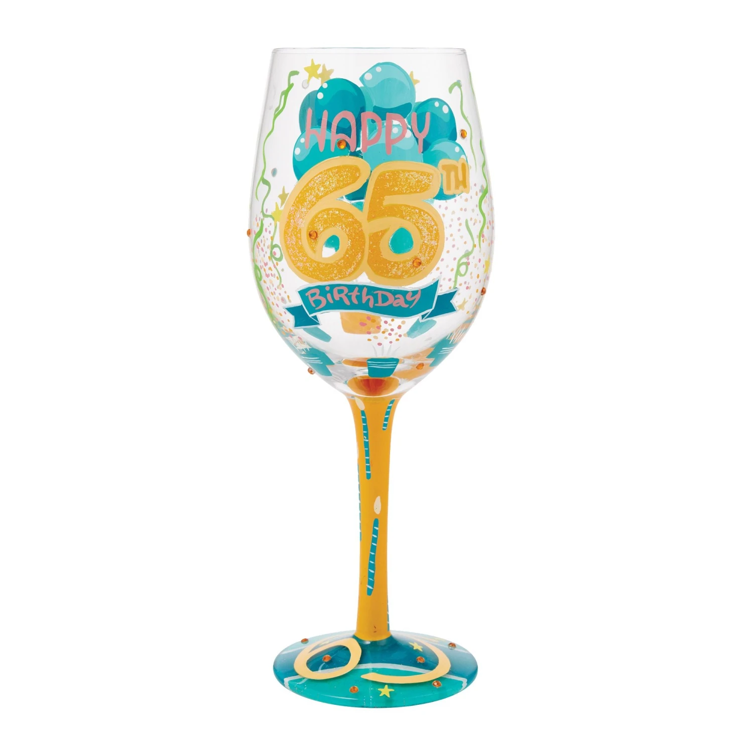 Enesco Gift Happy 65th Wine Glass(Happy 65th Wine Glass) 1 Enesco Gift Happy 65th Wine Glass(Happy 65th Wine Glass)