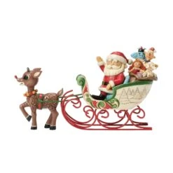 Enesco Gift Rudolph Pulling Santa In Sled(Rudolph Pulling Santa In Sled)