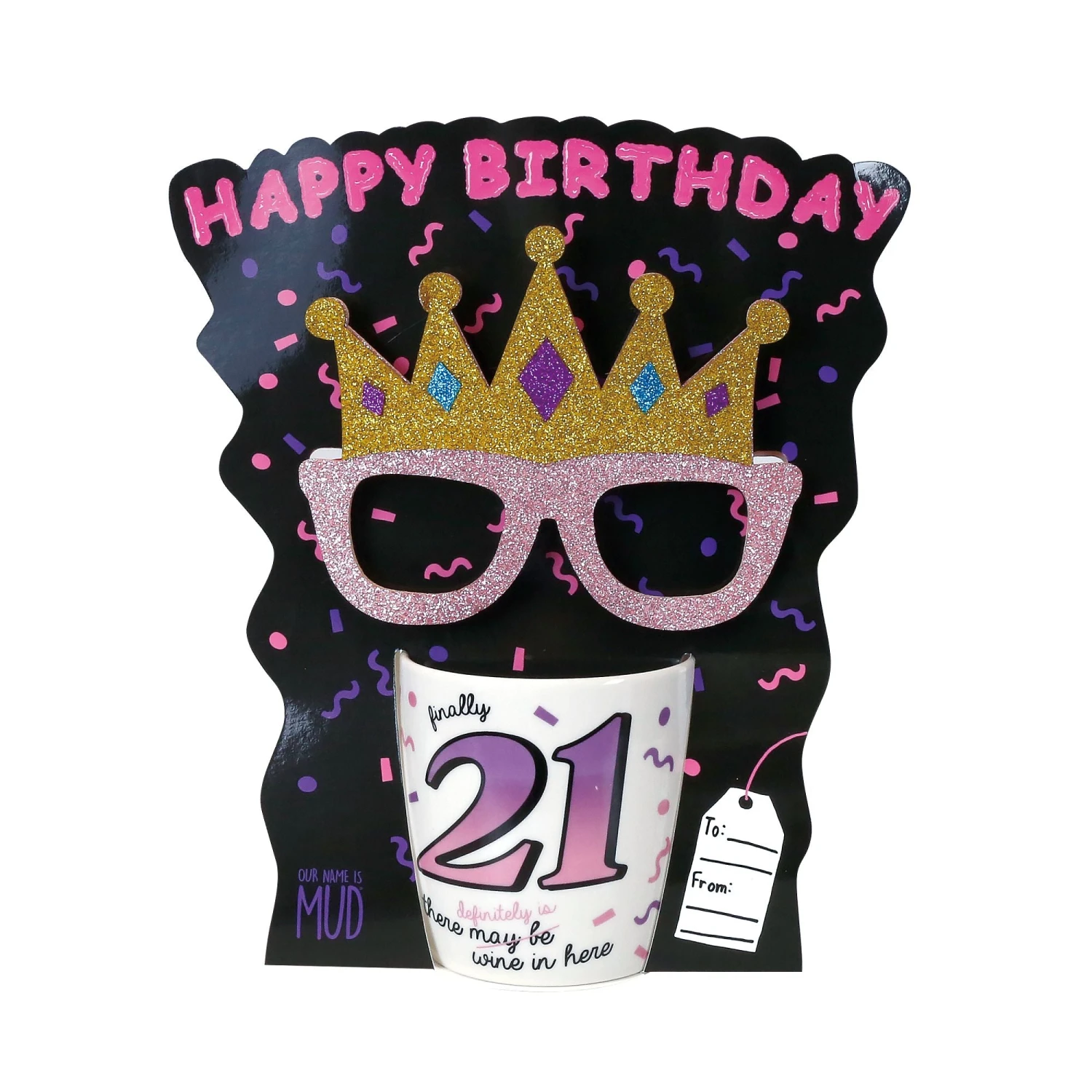 Enesco Gift 21 Birthday Mug With Glasses(21 Birthday Mug With Glasses) 1 Enesco Gift 21 Birthday Mug With Glasses(21 Birthday Mug With Glasses)