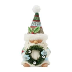 Enesco Gift Gnome Wreath & Fur Hat Fig(Gnome Wreath Fur Hat Fig)