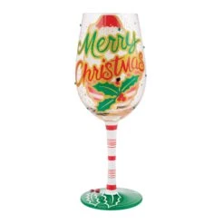 Enesco Gift Here Comes Santa Claus Glass(Here Comes Santa Claus Glass)