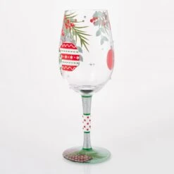 Enesco Gift Warm Holiday Wishes Wine Glass(Warm Holiday Wishes Wine Glass) -Enesco Gift 6017344 2