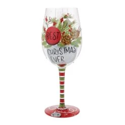 Enesco Gift Best Christmas Ever Wine Glass(Best Christmas Ever Wine Glass)