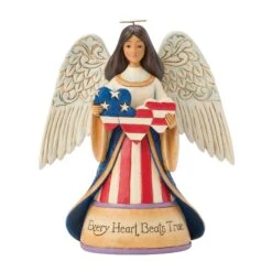 Enesco Gift Patriotic Angel With Heart Fig(Patriotic Angel With Heart Fig)