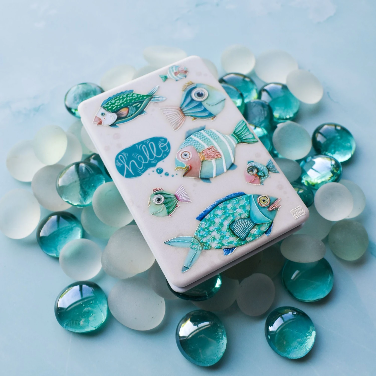 Enesco Gift Hello Fish Compact Mirror(Compact Mirror 5) 2 Enesco Gift Hello Fish Compact Mirror(Compact Mirror 5) - Image 2