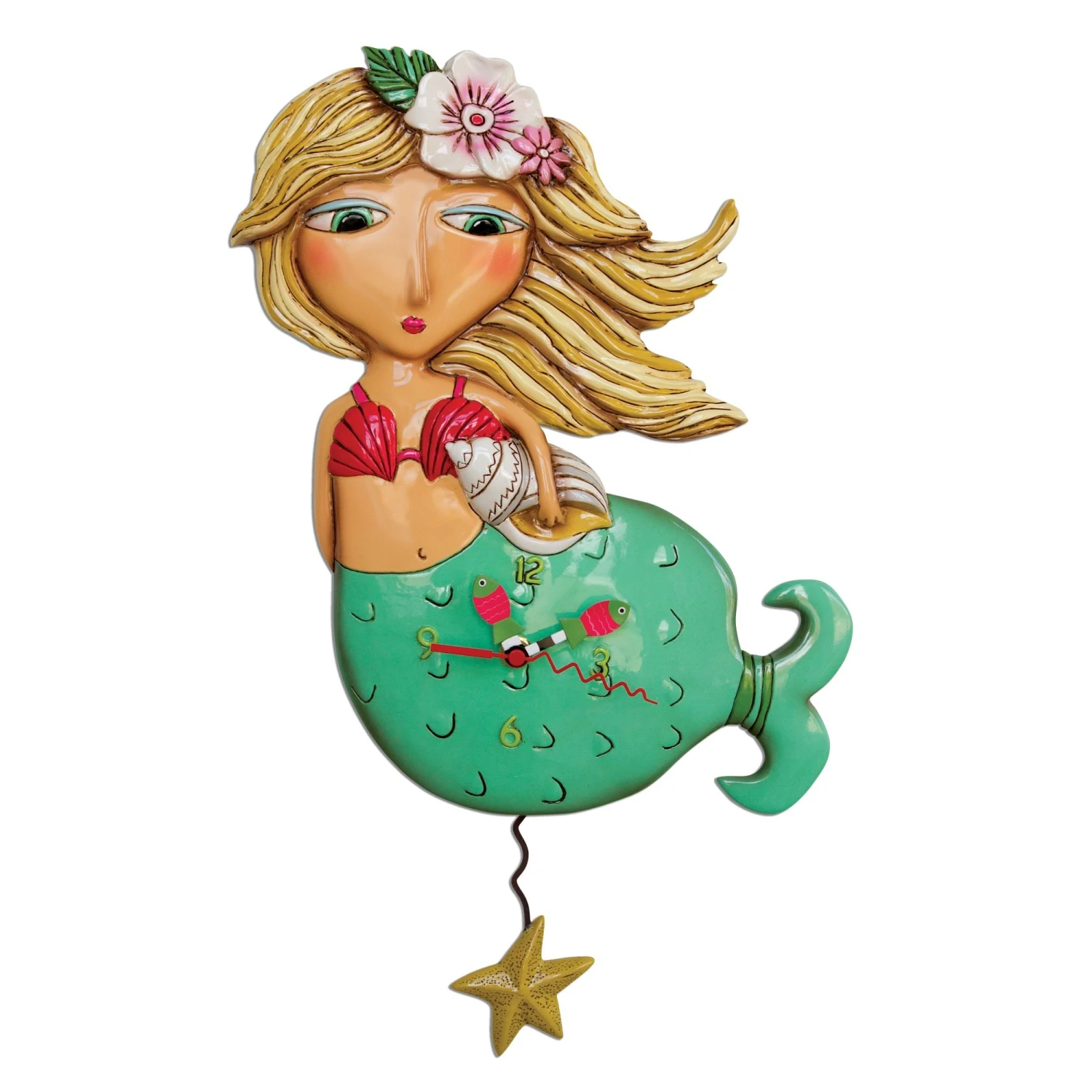 Enesco Gift Shelley Mermaid Clock(Clock 37) 1 Enesco Gift Shelley Mermaid Clock(Clock 37)