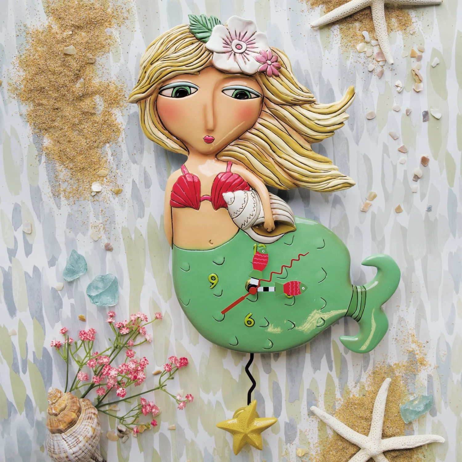 Enesco Gift Shelley Mermaid Clock(Clock 37) 2 Enesco Gift Shelley Mermaid Clock(Clock 37) - Image 2