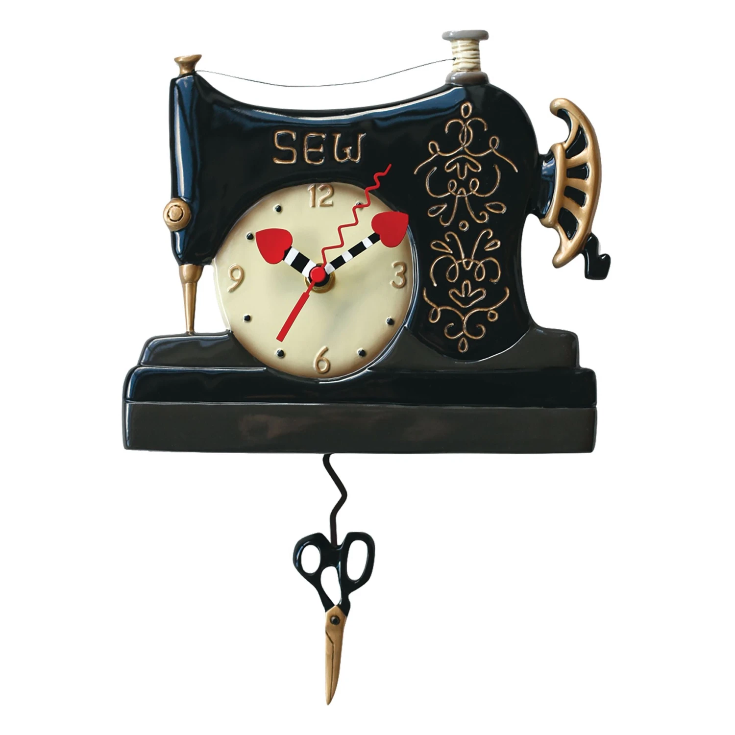 Enesco Gift Vintage Stitch Clock(Clock 44) 1 Enesco Gift Vintage Stitch Clock(Clock 44)