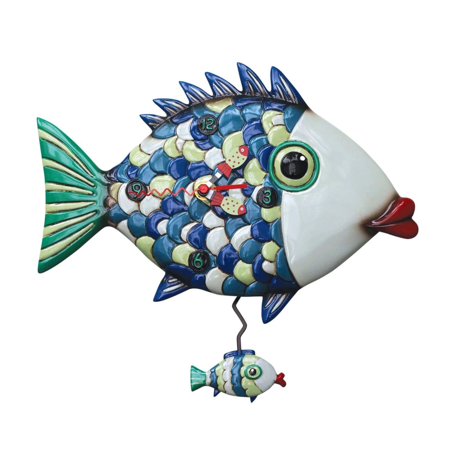 Enesco Gift Fishy Lips Clock(Clock 49) 1 Enesco Gift Fishy Lips Clock(Clock 49)