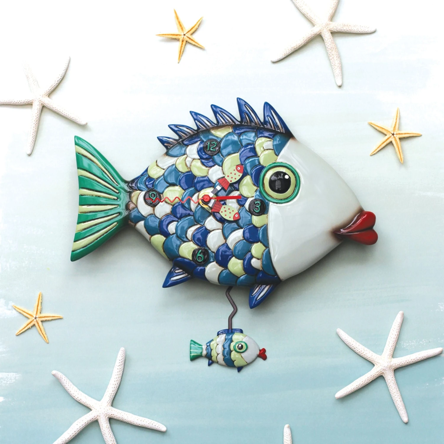 Enesco Gift Fishy Lips Clock(Clock 49) 2 Enesco Gift Fishy Lips Clock(Clock 49) - Image 2