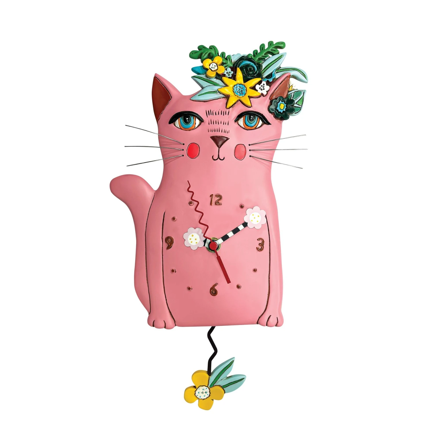 Enesco Gift Pretty Kitty Pink Clock(Clock 85) 1 Enesco Gift Pretty Kitty Pink Clock(Clock 85)