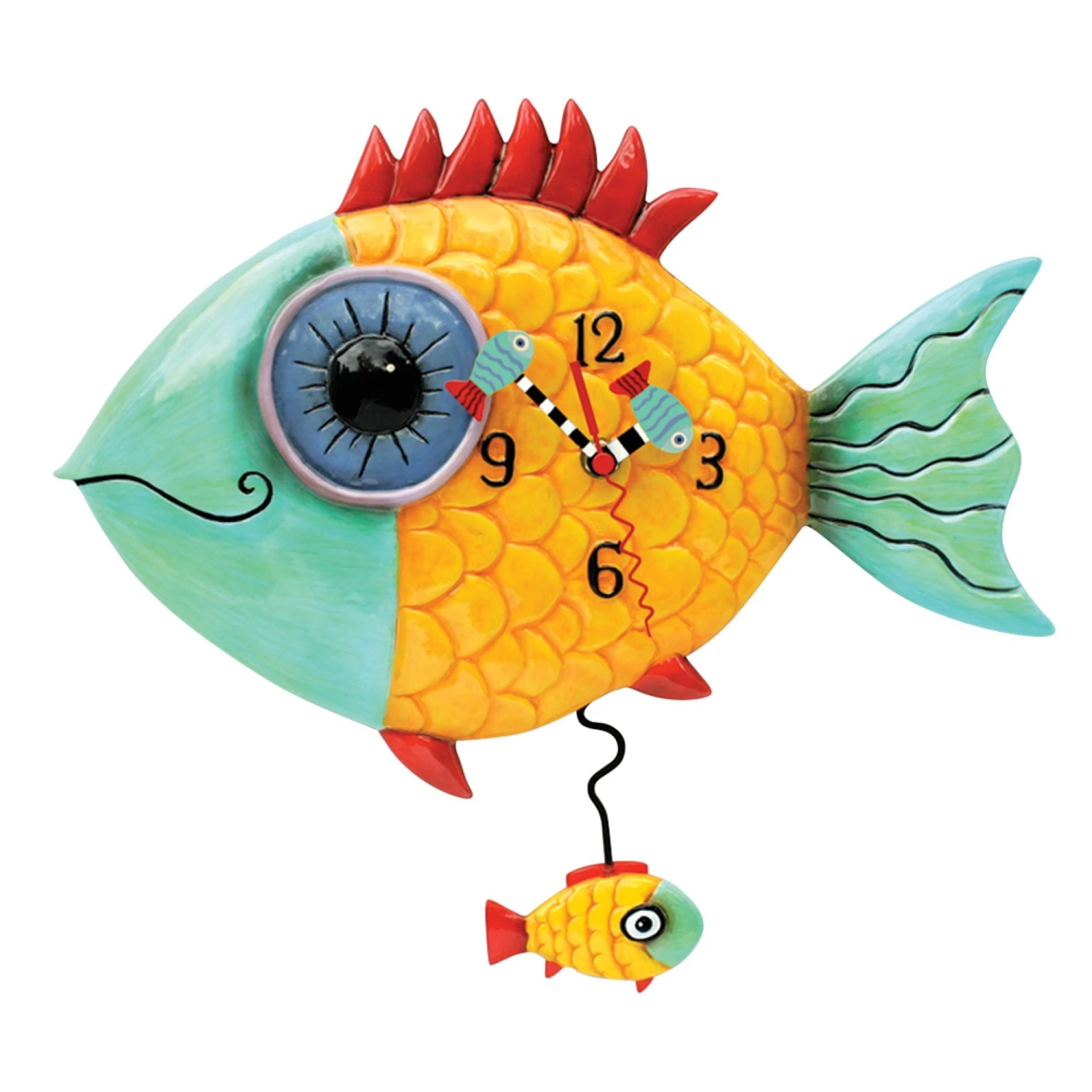 Enesco Gift Wide-Eyed Fishy Clock(Clock 86) 1 Enesco Gift Wide-Eyed Fishy Clock(Clock 86)